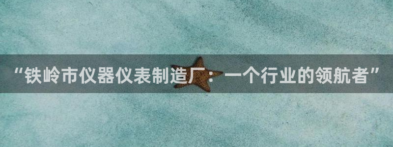 恒行娱乐景74ooo5诿抢：“铁岭市仪器仪表制造厂：一个行业