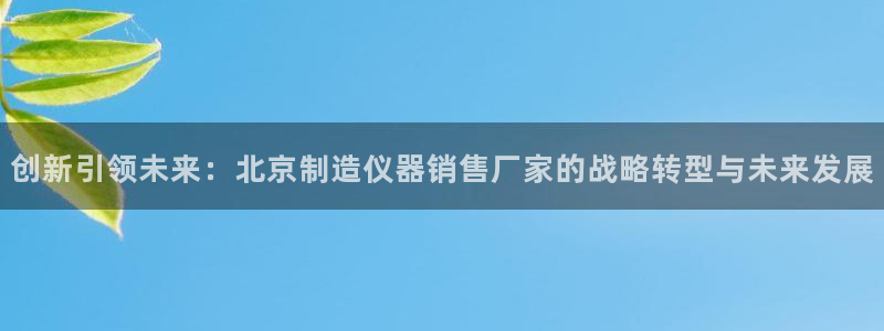 恒行2下74OOO5：创新引领未来：北京制造仪器销售厂家的战