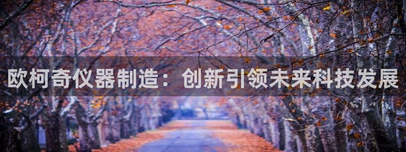 恒行2冯74OOO5：欧柯奇仪器制造：创新引领未来科技发展
