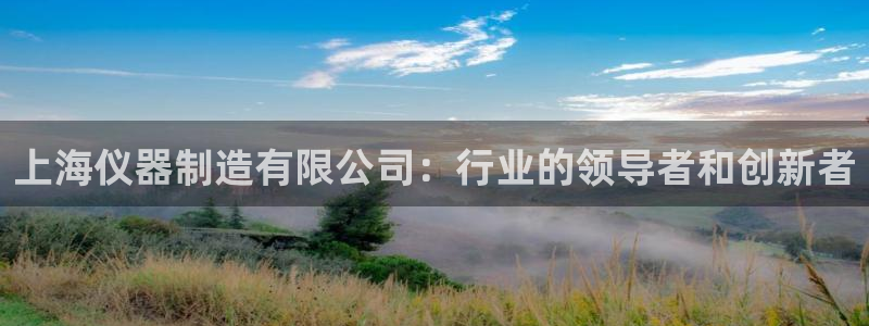 恒行代理总代主导 6ll5l：上海仪器制造有限公司：行业的领