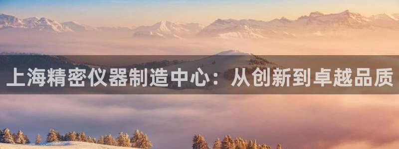 恒行2卫74OOO5：上海精密仪器制造中心：从创新到卓越品质